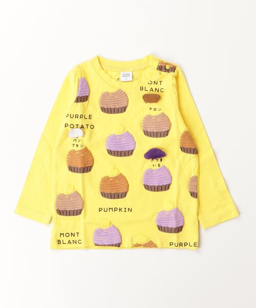 CHEEK ROOM（チークルーム）の「CHEEK ROOM/チークルーム モンブラン　ロングＴシャツ（Tシャツ/カットソー・キッズ・アイボリー/イエロー/ピンク・90cm/100cm/110cm/120cm/130cm）」の4枚目の写真