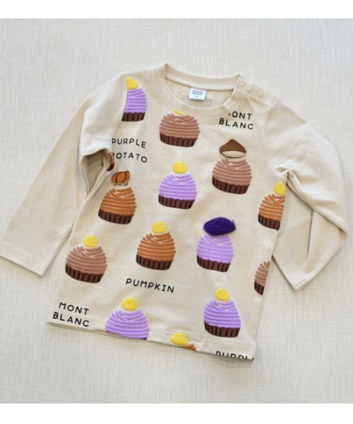 CHEEK ROOM（チークルーム）の「CHEEK ROOM/チークルーム モンブラン　ロングＴシャツ（Tシャツ/カットソー・キッズ・アイボリー/イエロー/ピンク・90cm/100cm/110cm/120cm/130cm）」の10枚目の写真