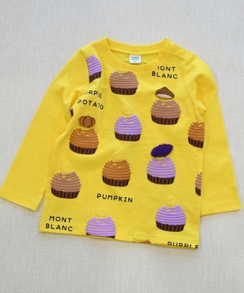 CHEEK ROOM（チークルーム）の「CHEEK ROOM/チークルーム モンブラン　ロングＴシャツ（Tシャツ/カットソー・キッズ・アイボリー/イエロー/ピンク・90cm/100cm/110cm/120cm/130cm）」の11枚目の写真