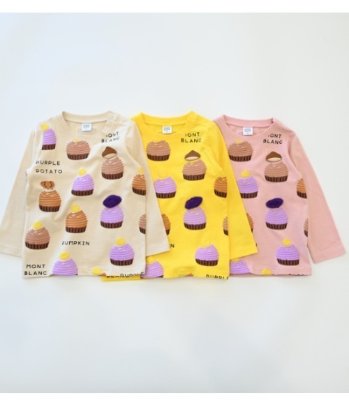 CHEEK ROOM（チークルーム）の「CHEEK ROOM/チークルーム モンブラン　ロングＴシャツ（Tシャツ/カットソー・キッズ・アイボリー/イエロー/ピンク・90cm/100cm/110cm/120cm/130cm）」の9枚目の写真
