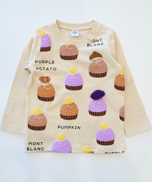 CHEEK ROOM（チークルーム）の「CHEEK ROOM/チークルーム モンブラン　ロングＴシャツ（Tシャツ/カットソー・キッズ・アイボリー/イエロー/ピンク・90cm/100cm/110cm/120cm/130cm）」の6枚目の写真