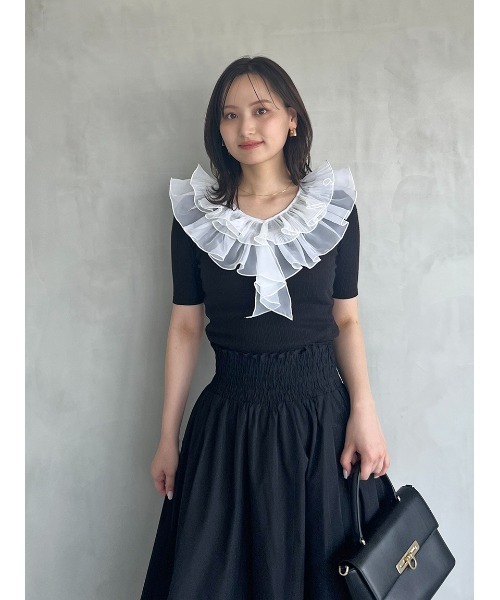 SNIDEL（スナイデル）の「フロントジップフレアスカート（スカート・レディース・アイボリー/ブラウン/ブラック・0/1）」の5枚目の写真