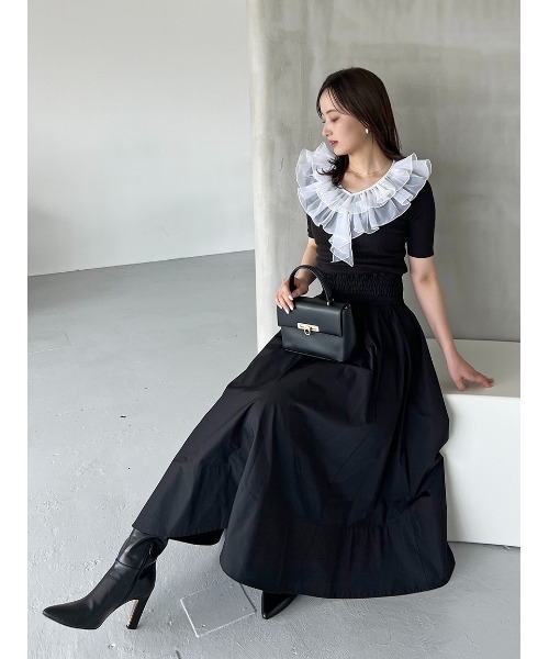 SNIDEL（スナイデル）の「フロントジップフレアスカート（スカート・レディース・アイボリー/ブラウン/ブラック・0/1）」の6枚目の写真