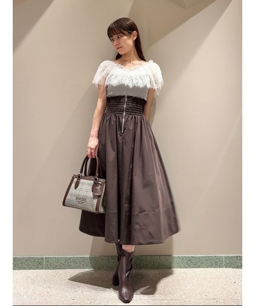 セール】フロントジップフレアスカート（スカート）｜SNIDEL