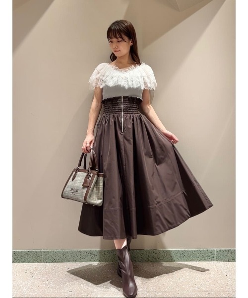 SNIDEL（スナイデル）の「フロントジップフレアスカート（スカート