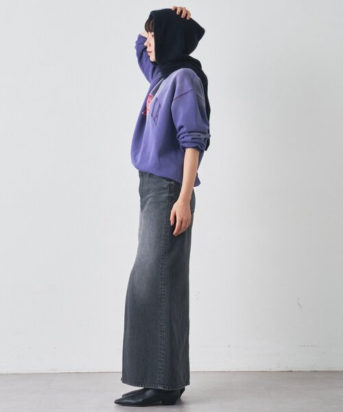 Whim Gazette（ウィムガゼット）の「デニムスリットスカート（デニムスカート・レディース・グレー・38/36）」の4枚目の写真