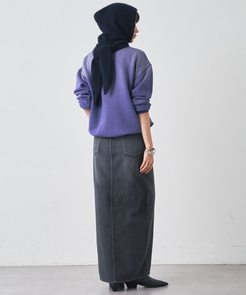 Whim Gazette（ウィムガゼット）の「デニムスリットスカート（デニムスカート・レディース・グレー・38/36）」の5枚目の写真