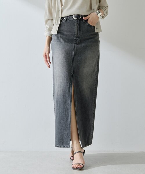 Whim Gazette（ウィムガゼット）の「デニムスリットスカート（デニムスカート・レディース・グレー・38/36）」の12枚目の写真