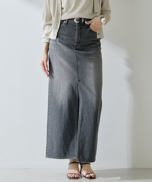 Whim Gazette（ウィムガゼット）の「デニムスリットスカート（デニムスカート・レディース・グレー・38/36）」の13枚目の写真