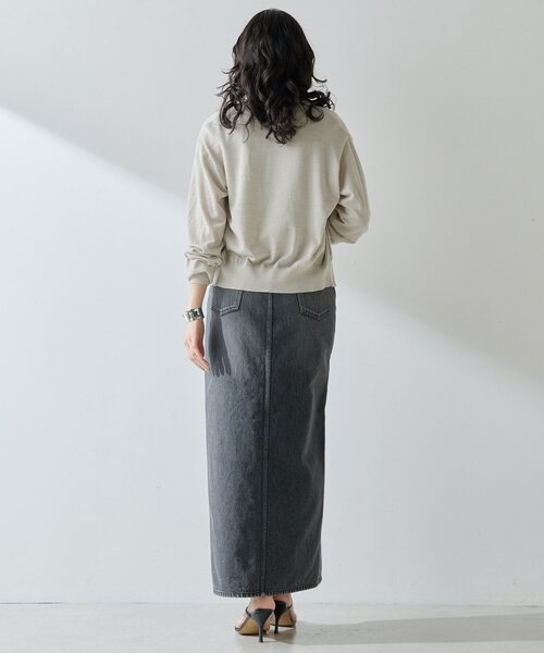 Whim Gazette（ウィムガゼット）の「デニムスリットスカート（デニムスカート・レディース・グレー・38/36）」の14枚目の写真