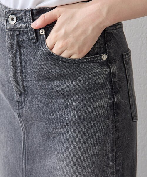 Whim Gazette（ウィムガゼット）の「デニムスリットスカート（デニムスカート・レディース・グレー・38/36）」の22枚目の写真