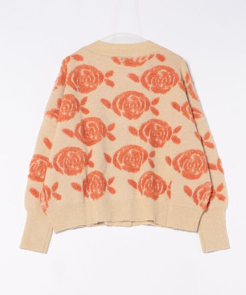 Desigual（デシグアル）の「オレンジフラワーVネックカーディガン（カーディガン/ボレロ・レディース・ホワイト・L/XL/S/XS/M）」の2枚目の写真