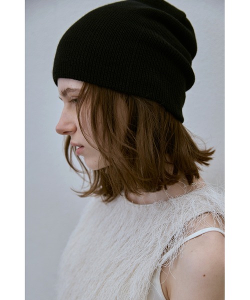 un/neu（アンノイ）の「ルーズ編みシンプルニットキャップ / ニットビーニー（ニットキャップ/ビーニー・レディース・ブラック/ネイビー/グレー・FREE）」の5枚目の写真