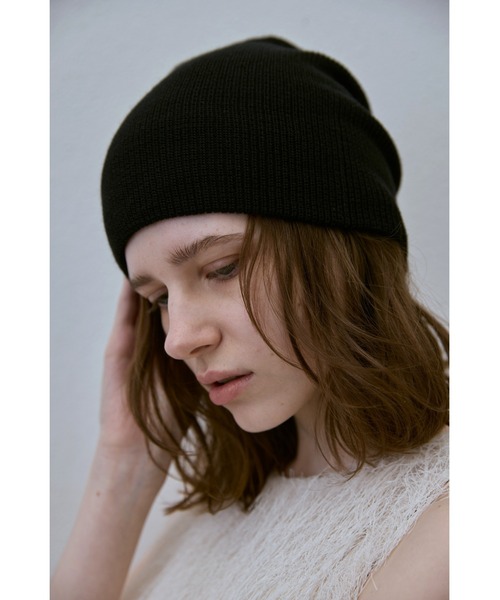 un/neu（アンノイ）の「ルーズ編みシンプルニットキャップ / ニットビーニー（ニットキャップ/ビーニー・レディース・ブラック/ネイビー/グレー・FREE）」の6枚目の写真