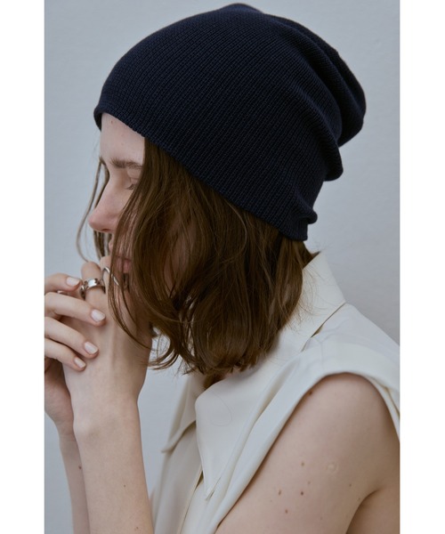 un/neu（アンノイ）の「ルーズ編みシンプルニットキャップ / ニットビーニー（ニットキャップ/ビーニー・レディース・ブラック/ネイビー/グレー・FREE）」の16枚目の写真