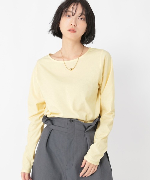daily CLIP】裾ラウンドロングスリーブカットソー（Tシャツ/カットソー