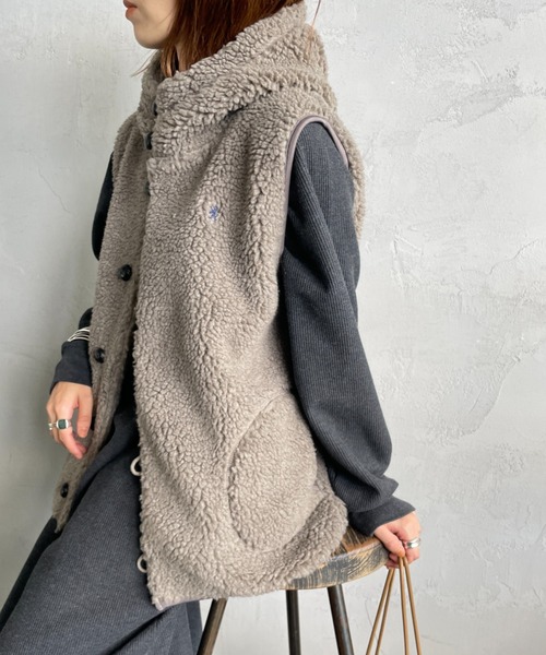 WEB限定】[GYMPHLEX/ジムフレックス] ボアフードベスト（ベスト