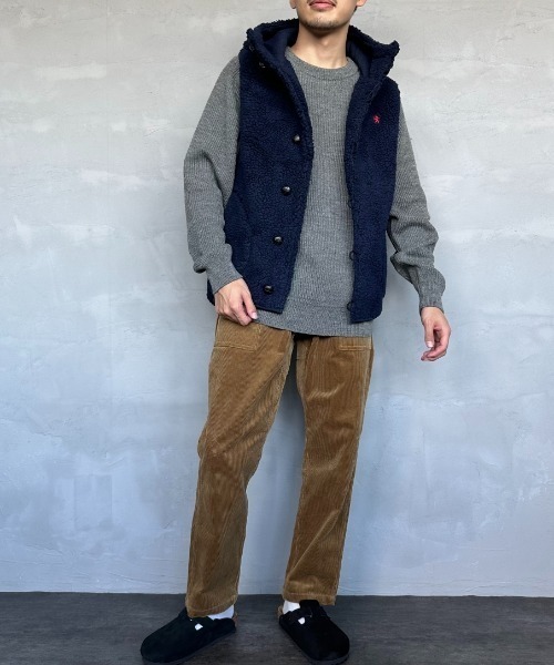 GYMPHLEX（ジムフレックス）の「【WEB限定】[GYMPHLEX/ジムフレックス] ボアフードベスト（ベスト・レディース・ネイビー/グレイッシュベージュ/オフホワイト/ダークベージュ・M/L）」の10枚目の写真