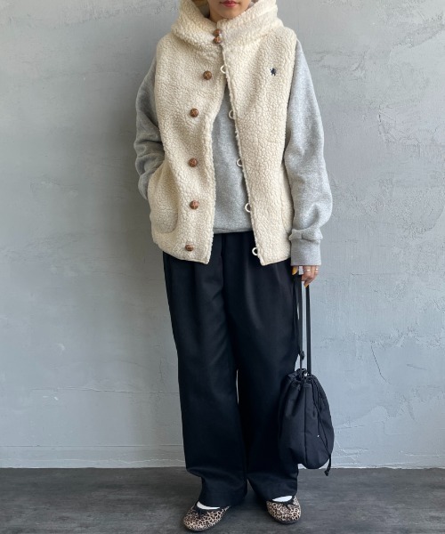 WEB限定】[GYMPHLEX/ジムフレックス] ボアフードベスト（ベスト