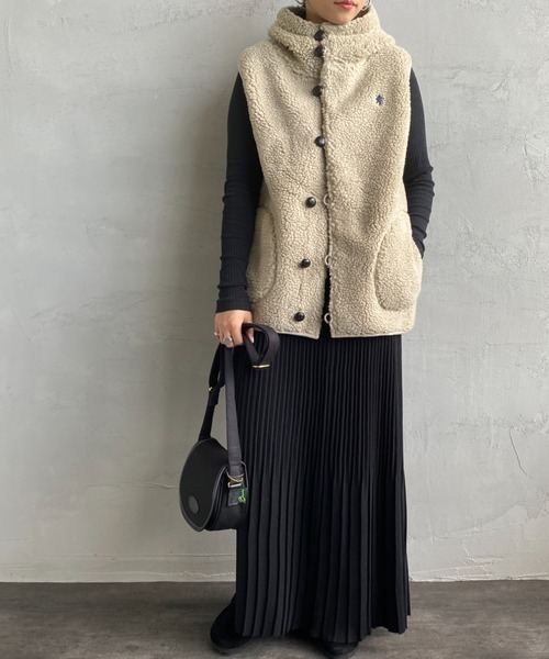 WEB限定】[GYMPHLEX/ジムフレックス] ボアフードベスト（ベスト