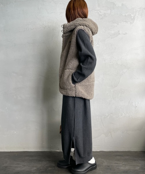 WEB限定】[GYMPHLEX/ジムフレックス] ボアフードベスト（ベスト