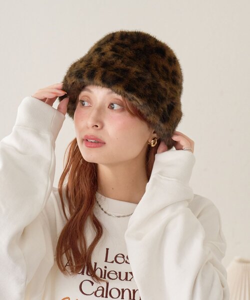 DISCOAT（ディスコート）の「ファーバケットハット（ハット・レディース・ベージュ/ブラウン/グレー・FREE）」の14枚目の写真