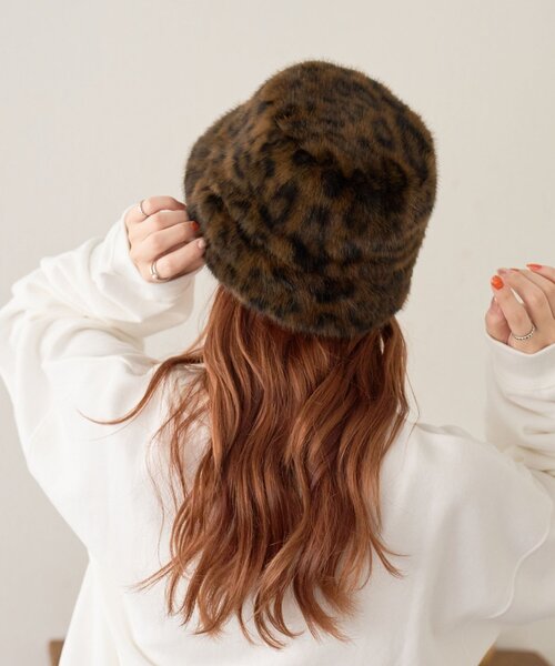 DISCOAT（ディスコート）の「ファーバケットハット（ハット・レディース・ベージュ/ブラウン/グレー・FREE）」の16枚目の写真