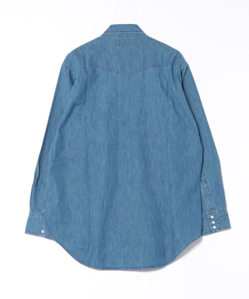 Lee(リー)の「Lee/リー ウエスタンシャツ(シャツ/ブラウス・メンズ・ブルー/インディゴブルー・LARGE/X-LARGE/MEDIUM/SMALL)」の3枚目の写真