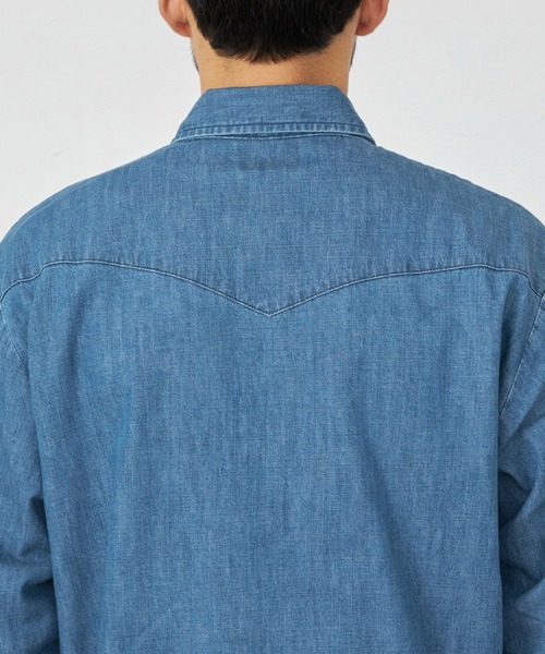 Lee(リー)の「Lee/リー ウエスタンシャツ(シャツ/ブラウス・メンズ・ブルー/インディゴブルー・LARGE/X-LARGE/MEDIUM/SMALL)」の13枚目の写真
