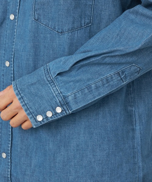 Lee(リー)の「Lee/リー ウエスタンシャツ(シャツ/ブラウス・メンズ・ブルー/インディゴブルー・LARGE/X-LARGE/MEDIUM/SMALL)」の15枚目の写真