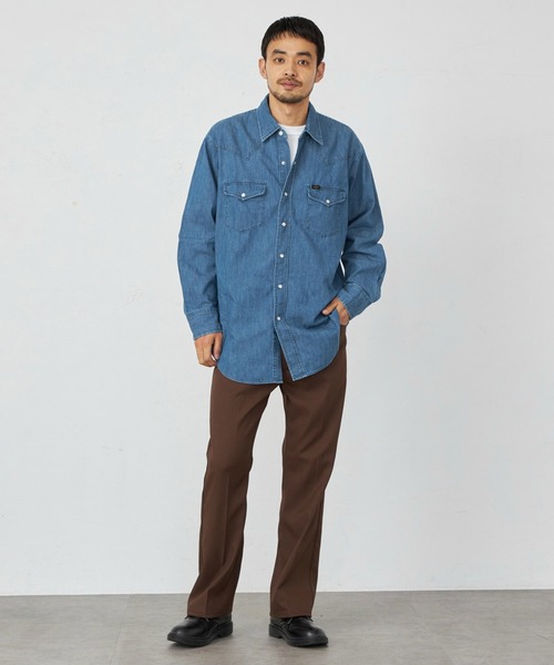 Lee(リー)の「Lee/リー ウエスタンシャツ(シャツ/ブラウス・メンズ・ブルー/インディゴブルー・LARGE/X-LARGE/MEDIUM/SMALL)」の9枚目の写真