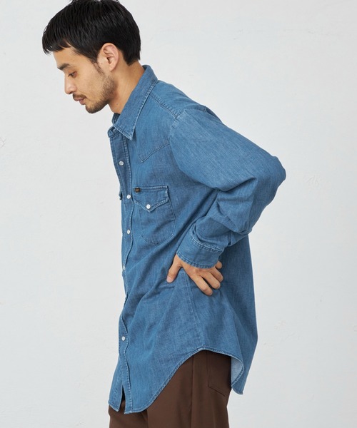 Lee(リー)の「Lee/リー ウエスタンシャツ(シャツ/ブラウス・メンズ・ブルー/インディゴブルー・LARGE/X-LARGE/MEDIUM/SMALL)」の5枚目の写真