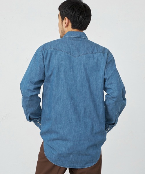 Lee(リー)の「Lee/リー ウエスタンシャツ(シャツ/ブラウス・メンズ・ブルー/インディゴブルー・LARGE/X-LARGE/MEDIUM/SMALL)」の7枚目の写真