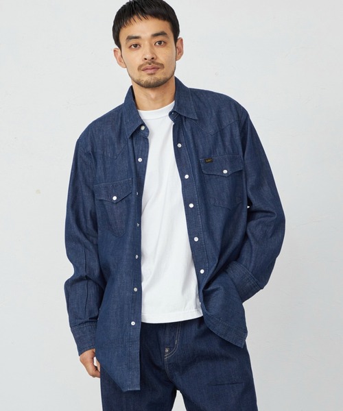 Lee(リー)の「Lee/リー ウエスタンシャツ(シャツ/ブラウス・メンズ・ブルー/インディゴブルー・LARGE/X-LARGE/MEDIUM/SMALL)」の17枚目の写真