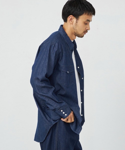 Lee(リー)の「Lee/リー ウエスタンシャツ(シャツ/ブラウス・メンズ・ブルー/インディゴブルー・LARGE/X-LARGE/MEDIUM/SMALL)」の19枚目の写真