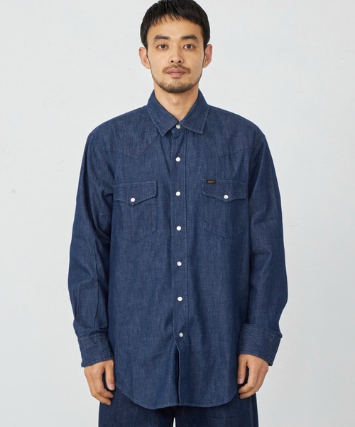 Lee(リー)の「Lee/リー ウエスタンシャツ(シャツ/ブラウス・メンズ・ブルー/インディゴブルー・LARGE/X-LARGE/MEDIUM/SMALL)」の21枚目の写真