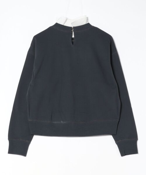 DIARIUM（ディアリウム）の「【日本製】襟フリル付きミニ裏毛プルオーバー(襟取り外し可)（Tシャツ/カットソー・レディース・グレー/ネイビー・M）」の13枚目の写真