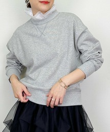 DIARIUM | 【日本製】襟フリル付きミニ裏毛プルオーバー(襟取り外し可)(Tシャツ/カットソー)