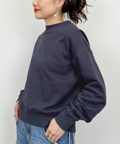 DIARIUM（ディアリウム）の「【日本製】襟フリル付きミニ裏毛プルオーバー(襟取り外し可)（Tシャツ/カットソー・レディース・グレー/ネイビー・M）」の21枚目の写真