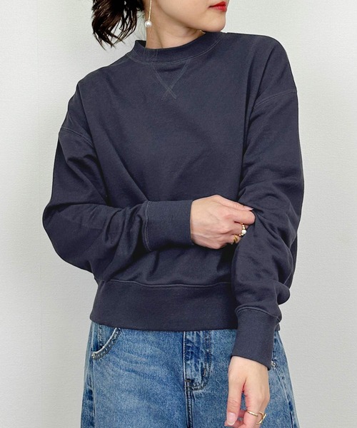 DIARIUM（ディアリウム）の「【日本製】襟フリル付きミニ裏毛プルオーバー(襟取り外し可)（Tシャツ/カットソー・レディース・グレー/ネイビー・M）」の19枚目の写真