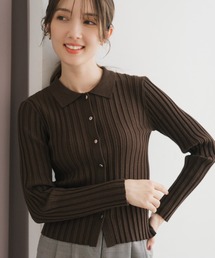 MISCH MASCH | ポロ襟長袖リブニット(ニット/セーター)