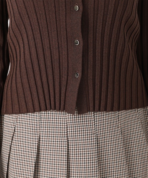 MISCH MASCH（ミッシュマッシュ）の「ポロ襟長袖リブニット（ニット/セーター・レディース・ブラウン/ブラック/グレー・ﾌﾘ-）」の10枚目の写真