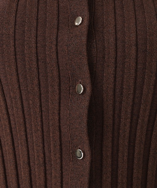 MISCH MASCH（ミッシュマッシュ）の「ポロ襟長袖リブニット（ニット/セーター・レディース・ブラウン/ブラック/グレー・ﾌﾘ-）」の11枚目の写真