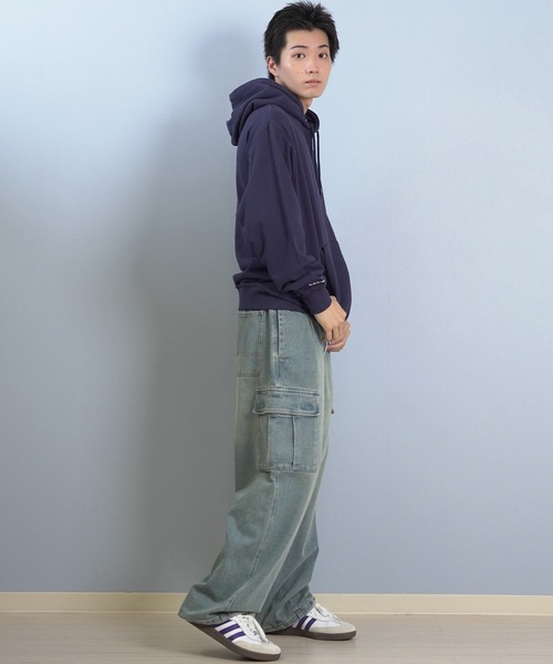 girl(ガール)の「GIRL/ガール OG ARCH HOOD パーカー GR25FUM01(パーカー・メンズ・ライトグレー/ブラック/パープル・L/M/XL)」の18枚目の写真