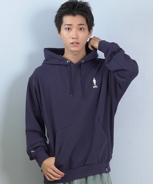 girl(ガール)の「GIRL/ガール OG ARCH HOOD パーカー GR25FUM01(パーカー・メンズ・ライトグレー/ブラック/パープル・L/M/XL)」の14枚目の写真