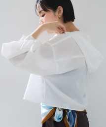 VIS | フード付きクロップドシアーシャツ(シャツ/ブラウス)