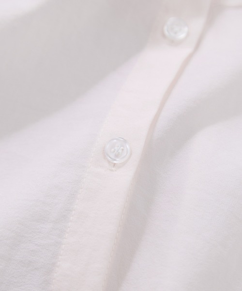 VIS（ビス）の「フード付きクロップドシアーシャツ（シャツ/ブラウス・レディース・ブラック/オフホワイト/ピンク・FREE）」の7枚目の写真