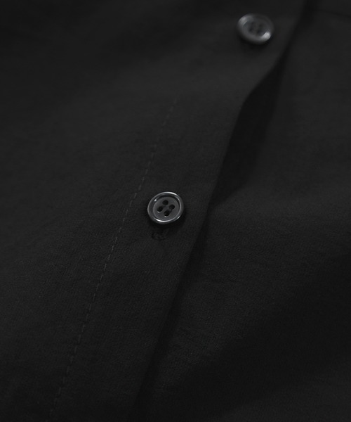 VIS（ビス）の「フード付きクロップドシアーシャツ（シャツ/ブラウス・レディース・ブラック/オフホワイト/ピンク・FREE）」の6枚目の写真