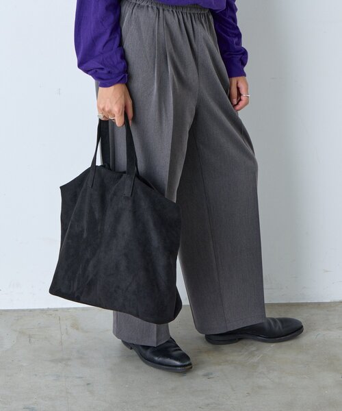 WHIMSIC(ウィムジック)の「【WHIMSIC】ヴィーガンレザー3ウェイトートバッグ(トートバッグ・レディース・キャメル/ブラック・FREE)」の4枚目の写真