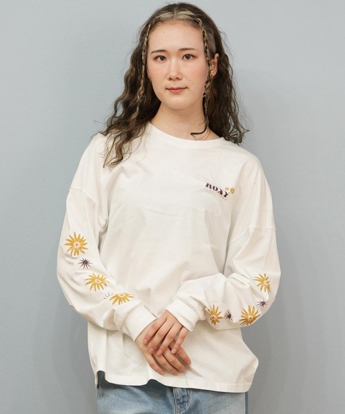 ROXY(ロキシー)の「ROXY/ロキシー バックプリントロンT RLT254033(Tシャツ/カットソー・レディース・ベージュ/ライトグレー/ブラック/ホワイト・M/L)」の7枚目の写真